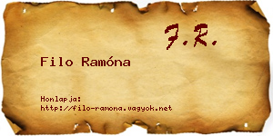 Filo Ramóna névjegykártya